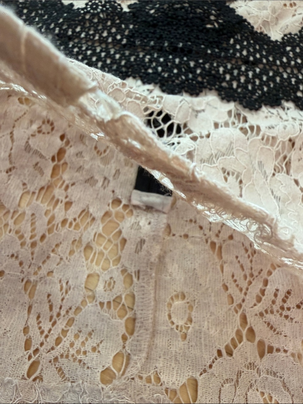 ZARA top size XS lace high neck cream black peplum runs small in my opinion - Picture 7 of 9